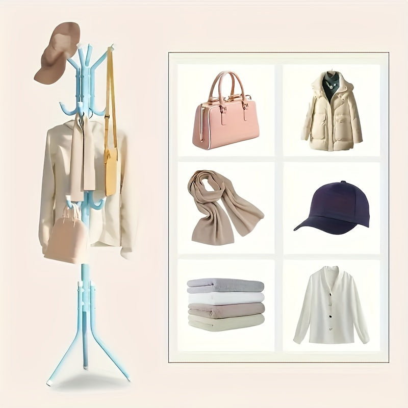 Sturdy Iron Coat Rack Sturdy Iron Free Standing Coat Rack - Heavy-Duty Tripod Base, Space-Saving Garment Organizer for Entryway, Living Room, Office, Dorm - Easy Assembly, No Installation Needed, Modern Metal Clothes Stand