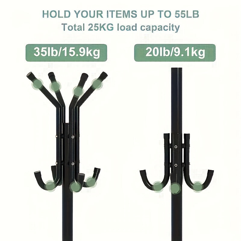 Sturdy Iron Coat Rack Sturdy Iron Free Standing Coat Rack - Heavy-Duty Tripod Base, Space-Saving Garment Organizer for Entryway, Living Room, Office, Dorm - Easy Assembly, No Installation Needed, Modern Metal Clothes Stand