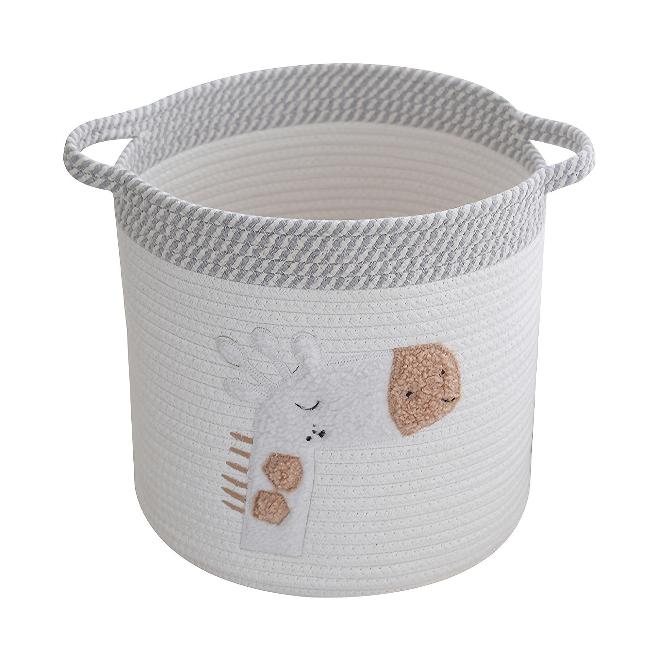 Giraffe Pattern Storage Basket with Giraffe Pattern | Multifunctional | Handles for Easy Use | Home Organization