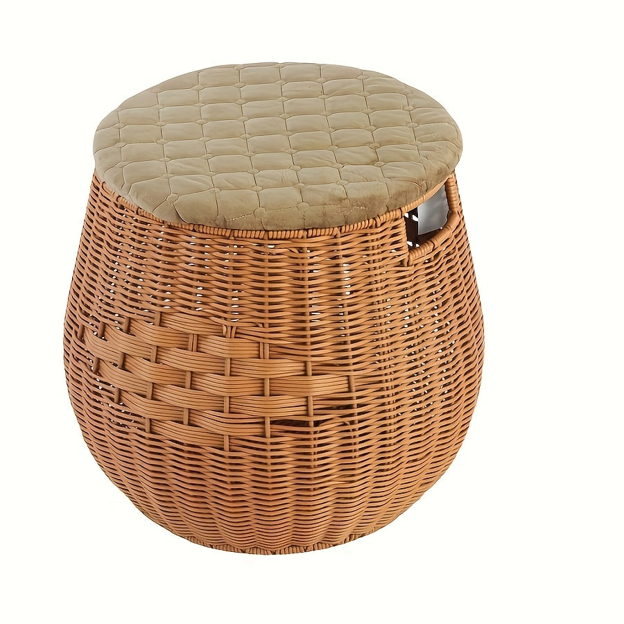 Handwoven Storage Basket Handwoven PE (Polyethylene) Nordic Style Classic Living Room Storage Basket