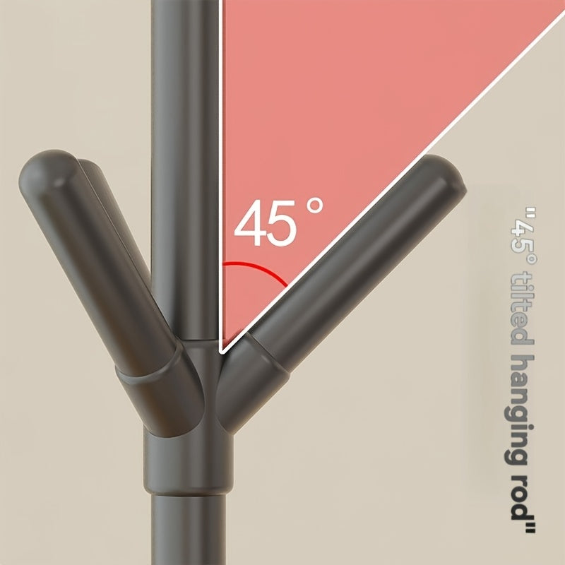 Heavy-Duty Freestanding Clothes Rack - Sturdy Plastic Garment Organizer with Hooks & Shelf, Space-Saving Design, 60lb Capacity for Home, Office, Entryway, Closet - Modern White\u002FBlack Clothing Hanging Stand, Entryway Storage, Sleek Storage Solution