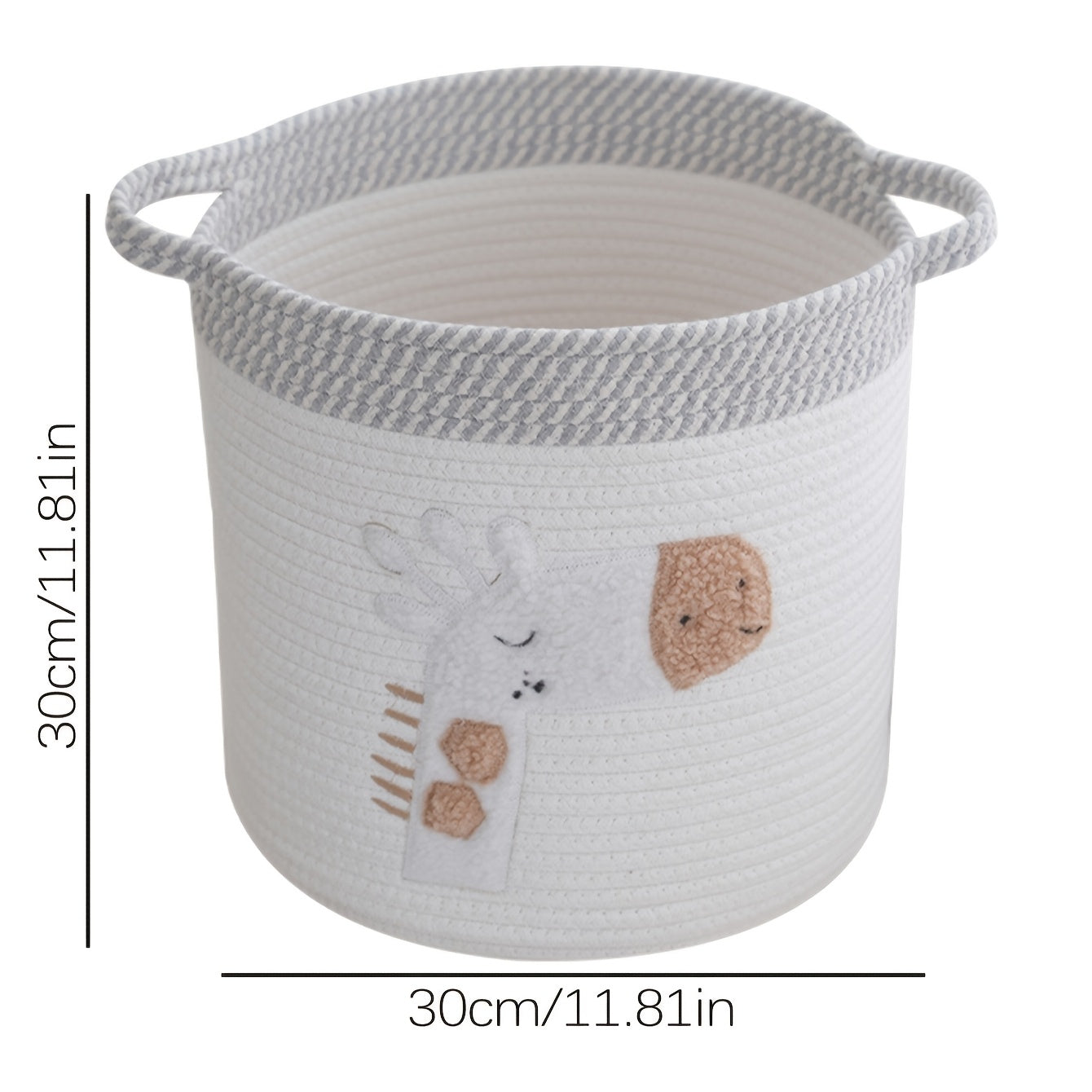 Giraffe Pattern Storage Basket with Giraffe Pattern | Multifunctional | Handles for Easy Use | Home Organization